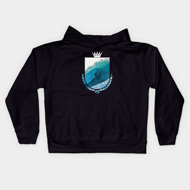 Texas Style Lone Surfer Kids Hoodie by CamcoGraphics